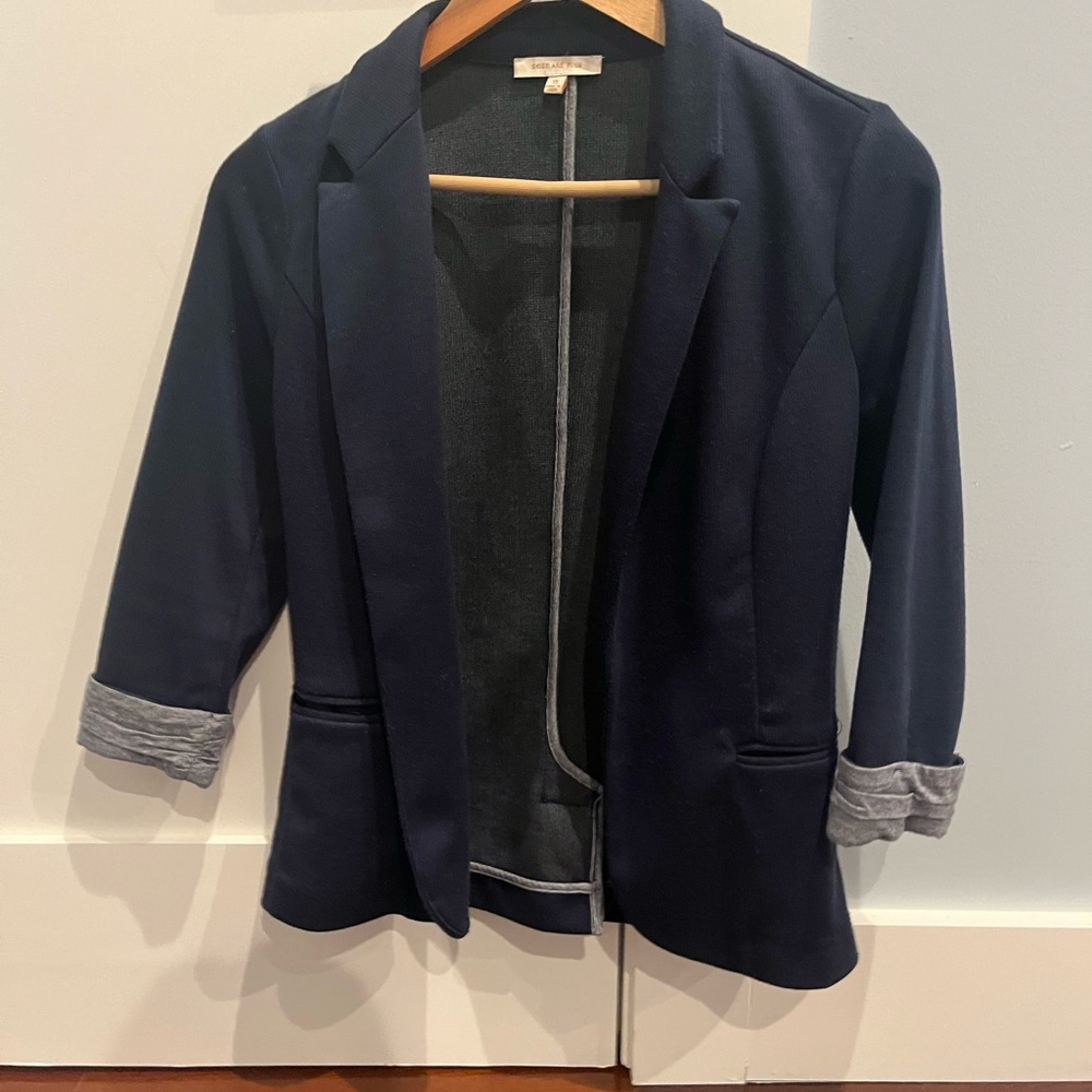 Skies Are Blue XS Navy cotton blazer